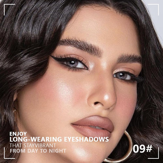 Kaely Powder Eyeshadow Quad, Sheerly Nude Glitter Eyeshadow Palette Makeup, Neutral Eye Shadow Palette for Older Women Pigmented Waterproof, sombras para ojos, Blendable, Cruelty-free, 09