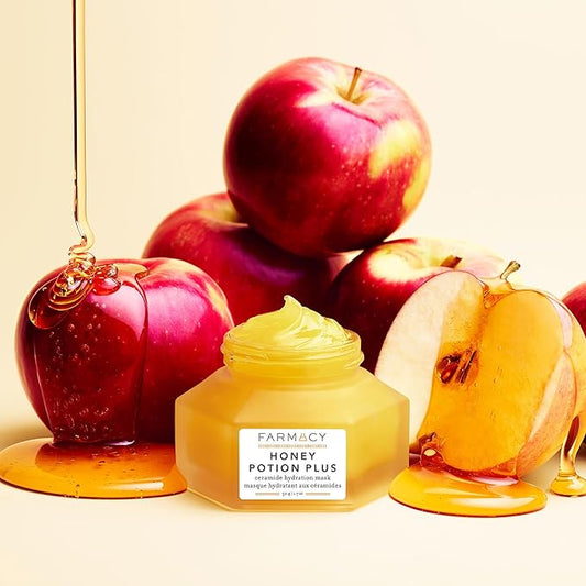 Farmacy Hydrating Face Mask - Honey Potion Plus Nourishing Skincare Facial Mask with Niacinamide, Ceramides + Pro-Vitamin B5 to Protect + Replenish Moisture Barrier (50g)