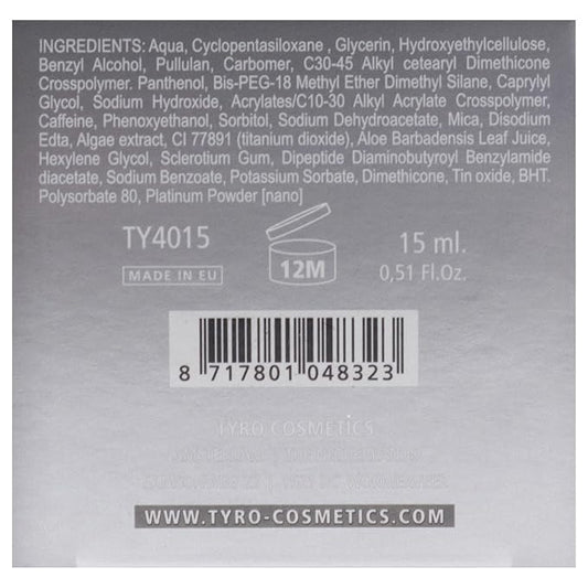 Tyro Hypnotic Radiance Eye Cream - Unique Platinum Water Complex - With Delicate Hydrogel Which Restores The Skin Natural Radiance - With Aloe Vera For Calming And Soothing Properties - 0.51 Oz