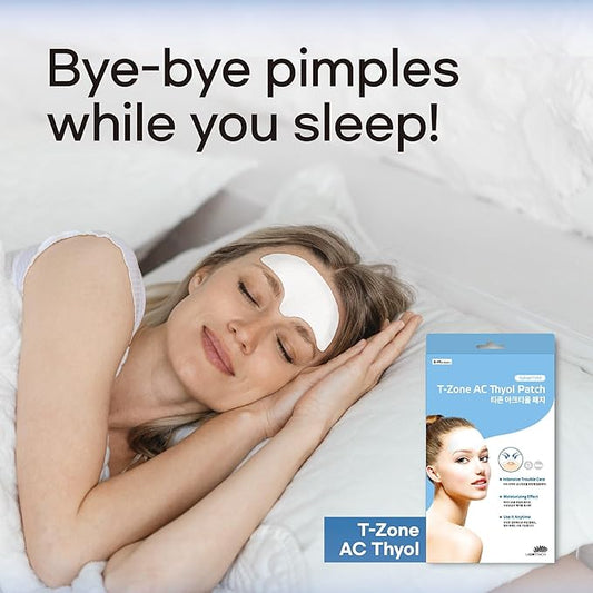 Labottach Forehead Pimple Treatment Patches for face Hydrating Moisturizer, Dead Skin Care, Acne Spot Care Mask 4 Large Size Olive Leaf Extract, Tea Tree, up To 8 Hours