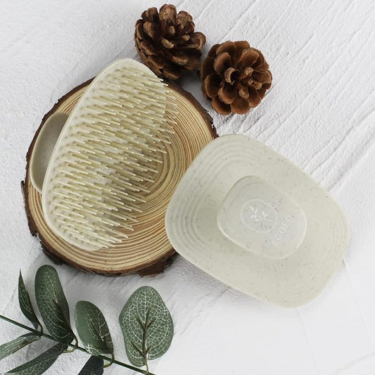 Scalp Massager Shampoo Brush,Scalp Scrubber for Dandruff Removal, Scalp Care Hair Brush Wet & Dry detangler for Men and Women. (Grey, 1pc- Soft for Short & Medium Hair)