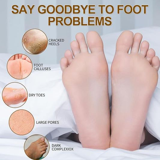 Pedicure Kit Foot Soak Set: Bubble Salt, Sugar Scrub, Massage Mask, Massage Lotion in a Box, 4 Step Foot Spa Kit for Dry Feet,Tired Feet(3 Set Golden petals)