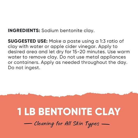 Nutricost Essentials Bentonite Clay (1 LB) - Rejuvenating Clay Mask