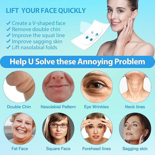 Face Tape Lifting Invisible,200PCS Face Lift Tape Invisible Neck Tape Face Lifter Tape Instant Lifting for Neck, Eyes, Jowls & Double Chin Sagging Skin | V-Line Facial Tapes for Woman Makeup