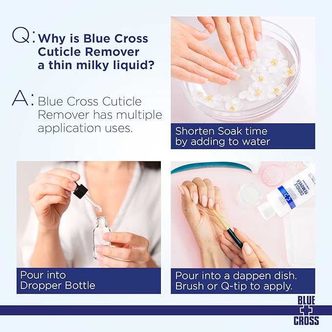 Blue Cross Hydrating, Moisturizing, Strengthening Cuticle Remover Oil with Lanolin + Extra Strength Callus Remover Gel for Heel or Feet, 6 oz each, 2 pack Bundle