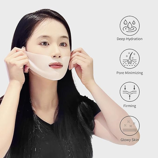 5PCS Bio-Collagen Real Deep Mask, Hydrating Overnight Hydrogel Mask, Anti-Aging,Pore Minimizing, Firming,Absorbs dirt deep inside face.