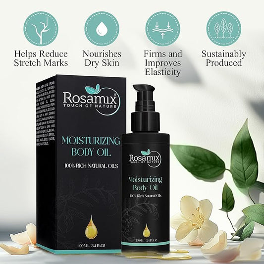 COLD PRESSED MOISTURIZING BODY OIL - 100% Pure and Natural Moisturizing Face, Hair, Body, Skin Care, 100ml