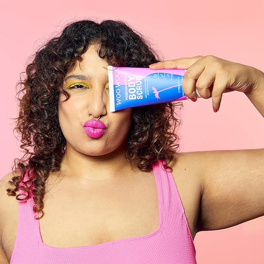 WooWoo - Natural Skin Saviour Pomegranate Body Scrub | Clean + Vegan Intimate Skin Care (5 oz | 150 ml)