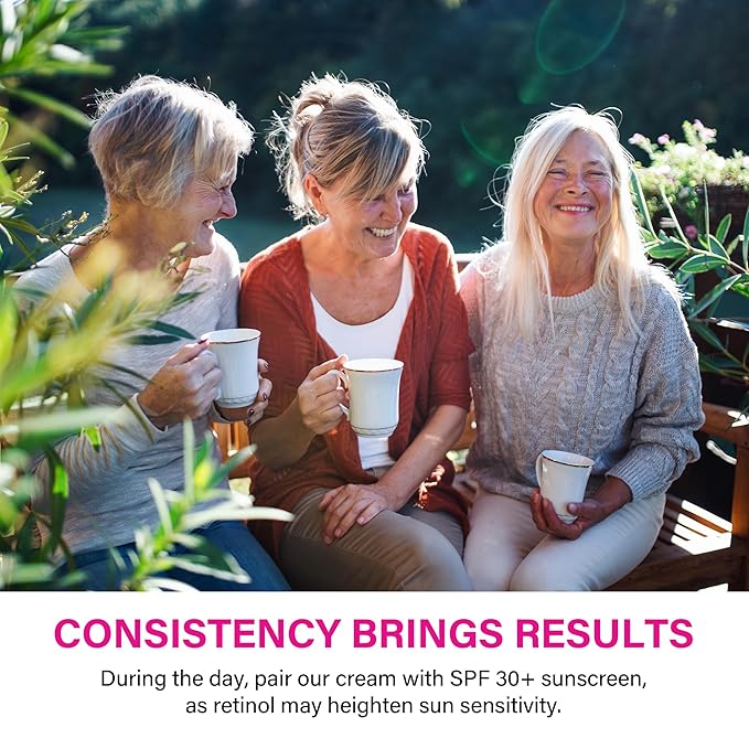 Face Moisturizer for Women Anti Aging: Wrinkle Cream with Retinol Collagen and Hyaluronic Acid for Mature and Aging Skin – Facial Moisturizer for Older Women Over 50 and 60 1.7 fl. oz.