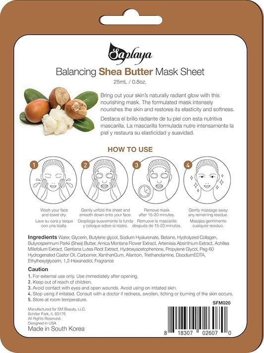 Face Masks 6 Pack Scented Facemask Sheets Skin Care Mask Single Scent K-Beauty Natural Formula