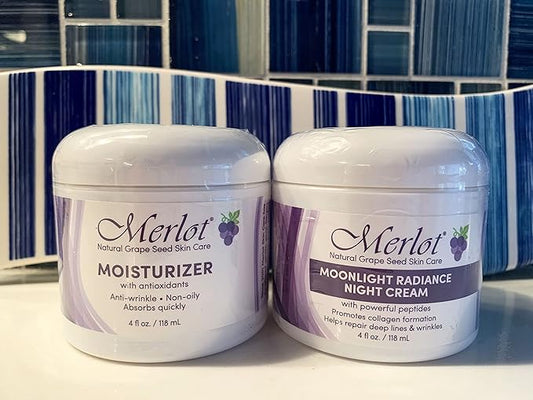 Merlot Skin Care Day and Night Moisturizer and Night Cream