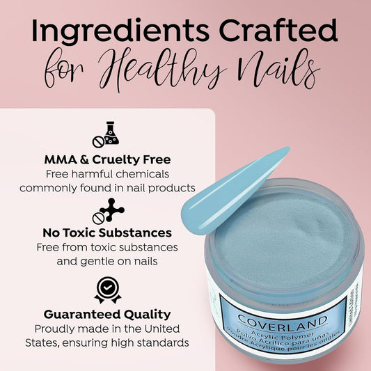 Tones Coverland Acrylic Nail Powder "Free Spirit" - Limited Edition Acrylic Powder for Nail Design, Sculpting, and Masking Nail Bed Imperfections - Professional Acrylic Nail Supplies - (1.5 Oz)