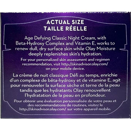 OLAY Age Defying Classic Night Cream 2.0 oz (Packs of 4)