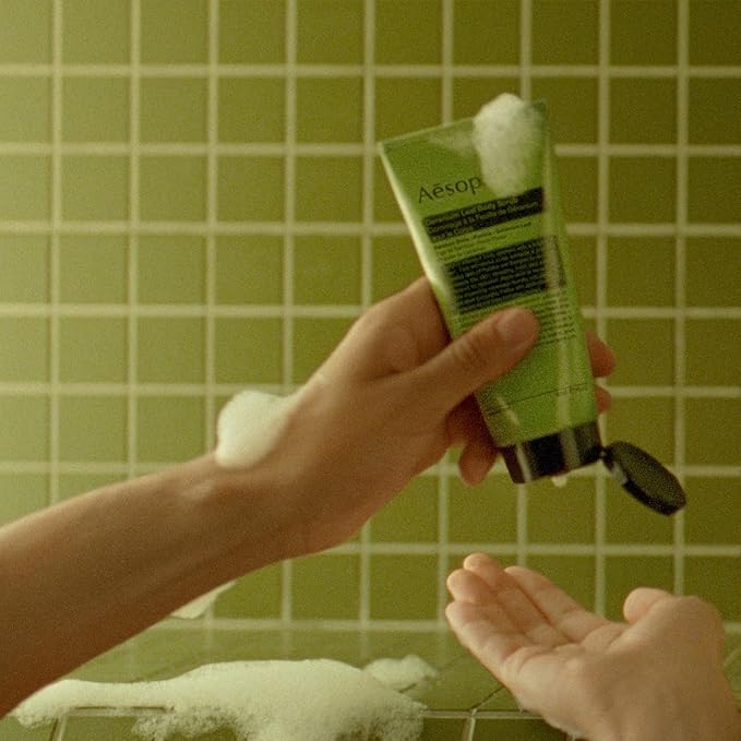 Aesop Geranium Leaf Exfoliating Body Scrub | Smooth, Soft, Hydrated Skin | 6.2 oz / 180mL