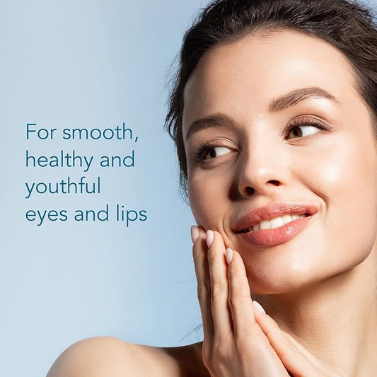 Advanced Eye and Lip Cream, High-Performance Eye Cream for Dark Circles and Puffiness, Nourishing Lip and Under Eye Cream for Wrinkles, Tri-Peptide Blend for Youthful Glowing Skin, 15mL