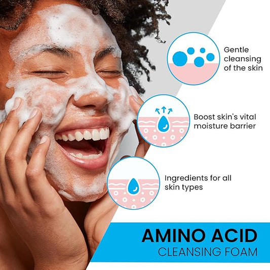 Elvira Gentle Foaming Hydrating Facial Cleanser, Face Wash for Oily Skin and Sensitive Skin, Pore Deep Cleansing, Makeup Remover, Non-Comedogenic, Fragrance Free, Soap Free & Paraben Free, 6.76 fl oz