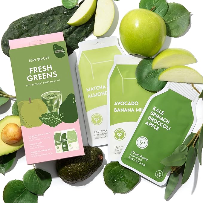 ESW Beauty Fresh Greens Superfood Sheet Mask Set