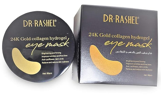 24k Gold Collagen Hydrogel Eye Mask | Improve Wrinkles, Anti Puffiness, And Dark Circle | 60 Pcs of Eye Mask