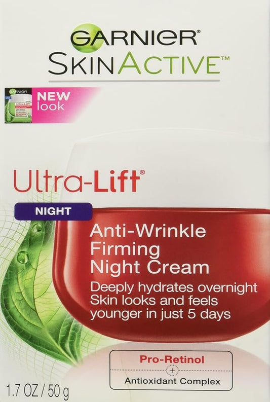 Garnier SkinActive Ultra-Lift Anti-Wrinkle Firming Night Cream, 1.7 oz.