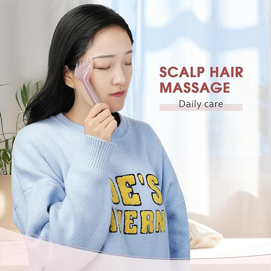 MoyRetty 2 Pack Manual Scalp Massagers, Perfect Scalp Massage Comb for Men & Women Home or Travel Use, Head Spa Gua Sha Tools for Relaxing(Pink)