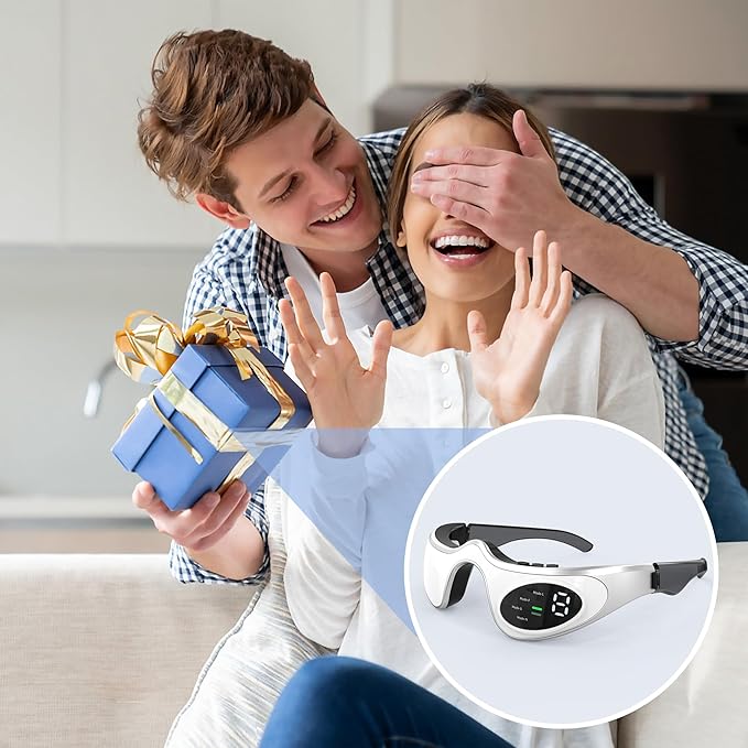 Under-Eye Red Light Therapy Device, Glasses for Dark Circles, Eye Bags, and Wrinkles