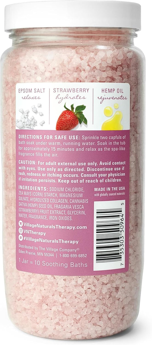 Village Naturals Therapy Glow Concentrated Mineral Bath Soak, Moroccan Melody Scent, 20 oz, Pack of 4