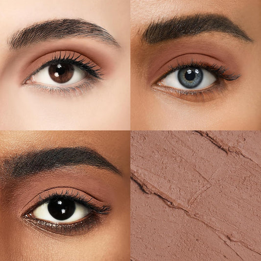 Longwear Cream Eye Shadow Sticks(30 Matte Chocolate), Smudge-Proof, Waterproof Eyeshadow,Silky Formula Glitter With Makeup Brush,Brown Eyeshadow Stick