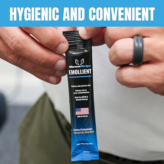 7ml Massage Emollient Single Use Packet, Unscented, Emollient for IASTM and Massage, Soft Tissue Mobilization for Massage Therapy, 36 Count