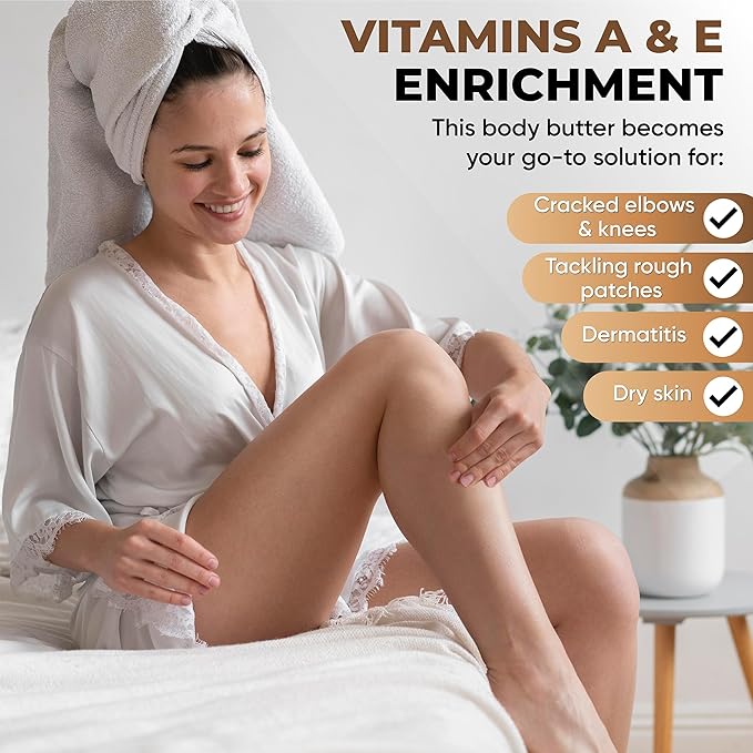 Salt Cellar Spa Mango Body Butter for Women, Made with Dead Sea Minerals, Shea Butter and Plant Extracts, Luxurious Skin Rejuvenation and Moisturization, Made in Israel, Cruelty-Free, Paraben Free