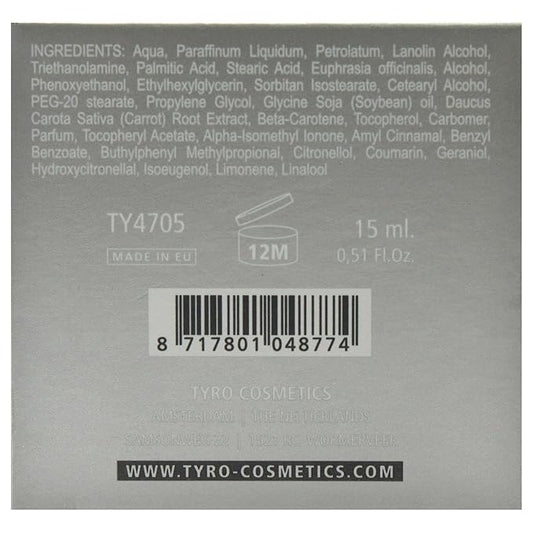 Tyro Day And Night Eye Cream - Works Day And Night To Let The Delicate Skin - Around The Eyes Appear Refreshed - To Optimize The Moisture Balance Of The Skin - Suitable For Dehydrated Skin - 0.51 Oz