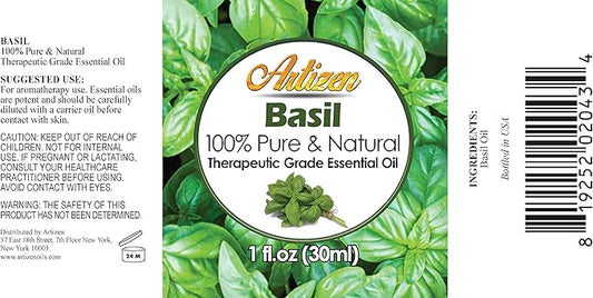 Artizen 30ml Oils - Basil Essential Oil - 1 Fluid Ounce