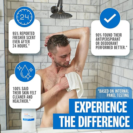 Carpe Exfoliating Underarm Scrub with Odor Protection, Underarm Exfoliator to Improve Deodorant Performance - Energizing Minty Fresh Smell - Armpit Scrub for Women and Men (2 Pack)