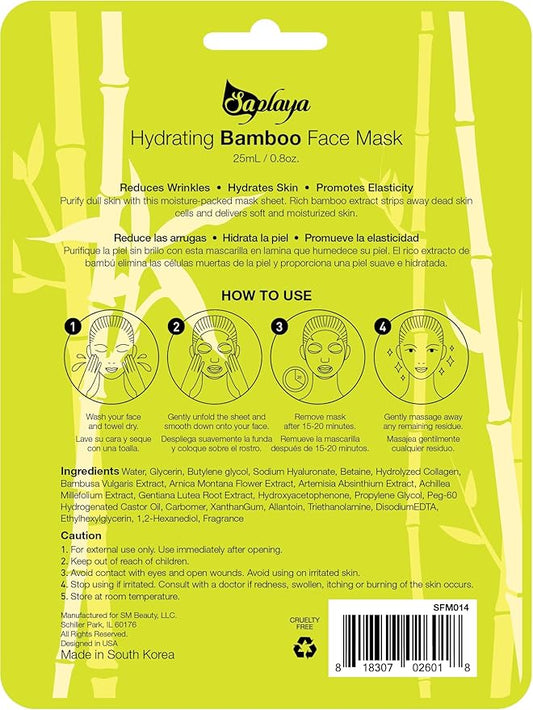Face Masks 6 Pack Scented Facemask Sheets Skin Care Mask Single Scent K-Beauty Natural Formula