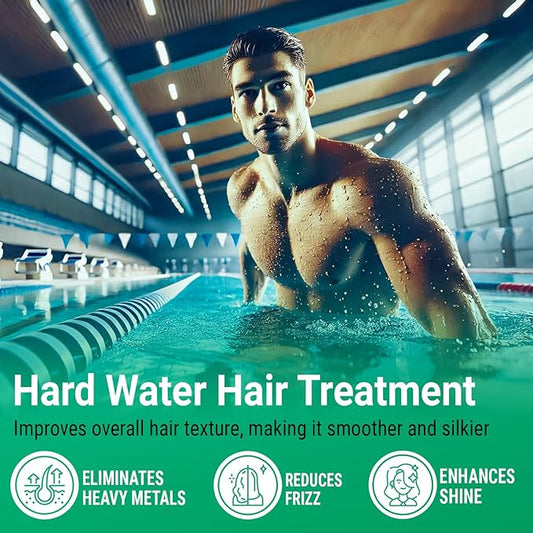 Chelating Metal Detox Hair Mask - Ion Hair Mask with Chelactik-3 & Rosemary Oil, Hair Build Up Remover for Hard Water Hair Treatments, Swimmers & Color-Treated Hair - 8.45 fl oz