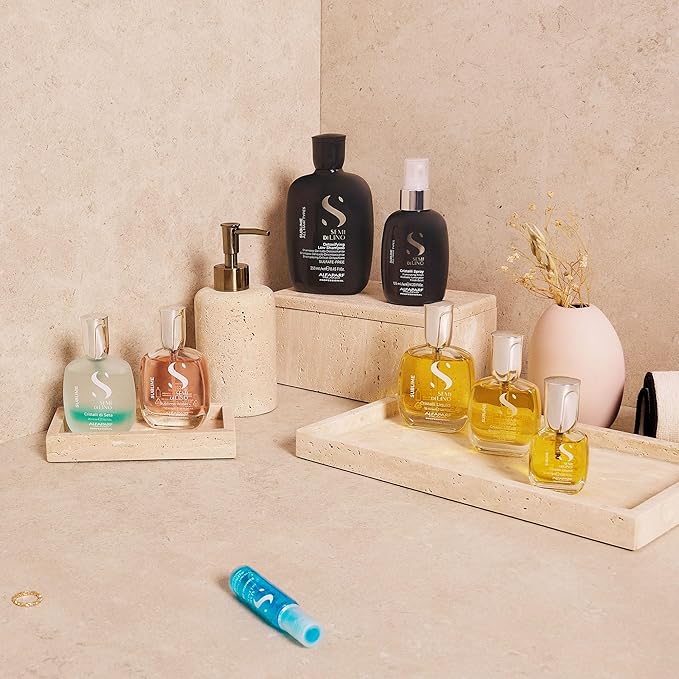 Alfaparf Milano Semi di Lino Sublime Cristalli Liquidi Hair Oil Serum with Thermal Protection - Anti Frizz Hair Serum & Smoothing Heat Protectant Spray with Vitamin E for Frizzy Hair (1.69 oz / 50 ml)