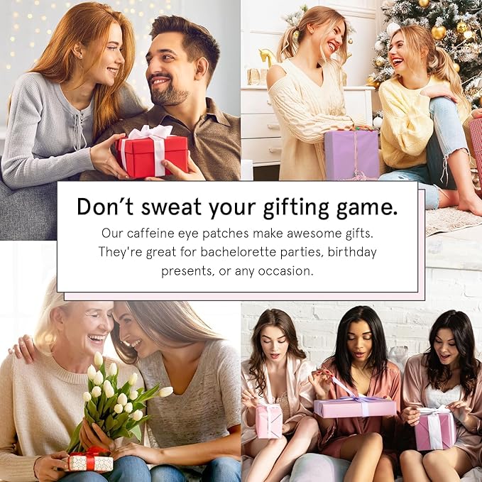 grace & stella Caffeine Under Eye Patches - Awakening Eye Patches for Puffy Eyes and Dark Circles - Under Eye Mask Patches with Niacinamide & Hyaluronic Acid - Vegan, Cruelty-Free, 24 Pairs