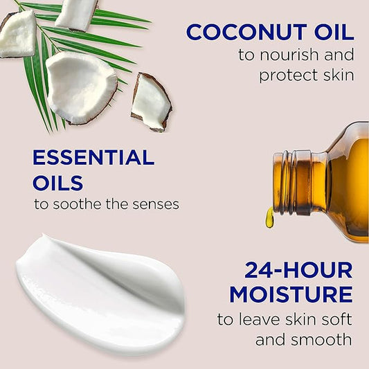 Dr Teal's Body Lotion, Coconut Oil & Essential Oils, 18 fl oz (Pack of 3)