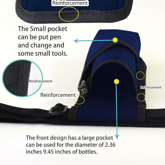 Massage Bottle Bag Massage Oil Holster Lotion Holster Massage Therapist Massage Oil Holster Massage Lotion (TH-XJ1kd-Dark blue)