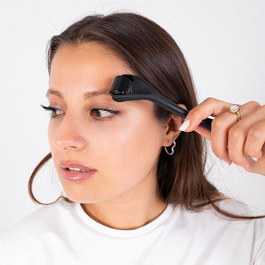 Derma Roller for Body, Hair and Sculp, 540 Titanium Microneedle Dermal Skincare, Microneedling Roller for Men and Women with Storage Case