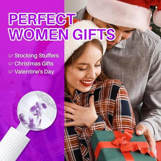 SPChannel 2PCS Ice Globes for Face Women Ice Balls Face Globes (Purple)