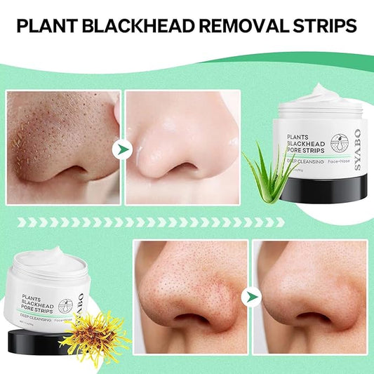 Blackhead Mask for Pore, Blackhead Remover Peel off Mask, Nose Plants Pore Cleanser, Refreshing Pore Mask with 100 pcs Strips (1.7oz)