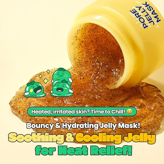 Lab.it Pore Tightening Cooling Face Mask | Collagen Jelly Mask for Sensitive Skin, Hydrating Wash-Off Cleanser, Soothing & Redness Relief, Gentle Exfoliation & Skin Firming (50g / 1.69 fl. oz.)