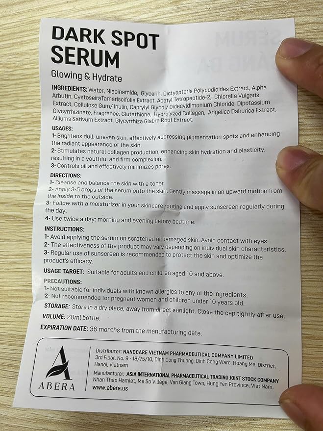 Abera Lightweight Moisturizing Serum with Niacinamide & Botanical Extracts