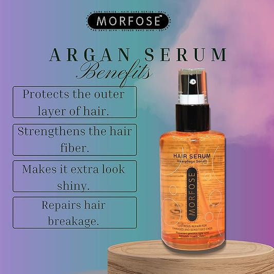 Morfose Anti Frizz Hair Serum to Eliminate Frizz, Lock In Moisture, and Restore Shine, Prevent Split Ends and Dry Damage, Smoothing Serum for Hair, Silky Softness Hair, Shine and Radiance, 75 mL