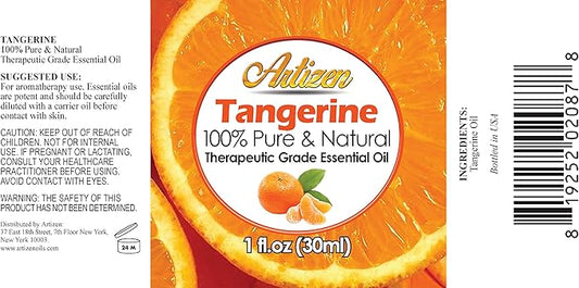 Artizen 30ml Oils - Tangerine Essential Oil - 1 Fluid Ounce