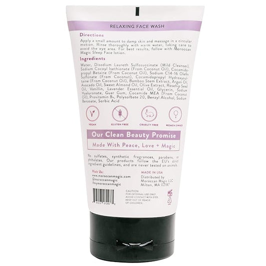 Moroccan Magic Sleep Face Wash | Clean Beauty | Sweet Lavender | Vegan | Cruelty-Free