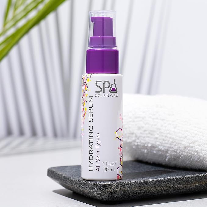 Spa Sciences - Hydrating Serum - Made in the USA - With Hyaluronic Acid, Ceramides, Plankton Extract - Moisturize, Replenish, Plump - Vegan - For All Skin Types - 1.1oz