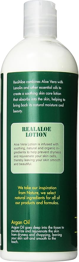 Real Aloe Lotion, Aloe Vera, 16 Fluid Ounce