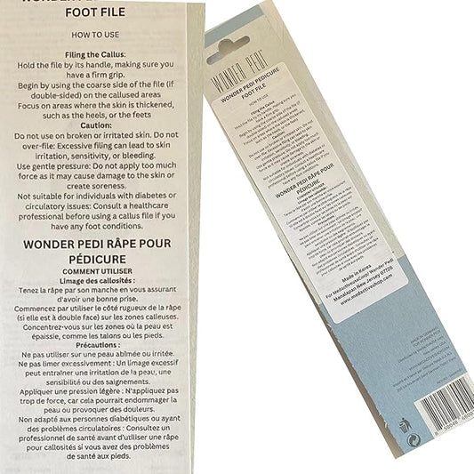 Made in Germany Double Sided Metal Foot File - Stainless Steel Feet Callus Remover - Feet Scrubber Dead Skin - Heel Scraper Cracked Heels Repair Professional Foot Rasp.