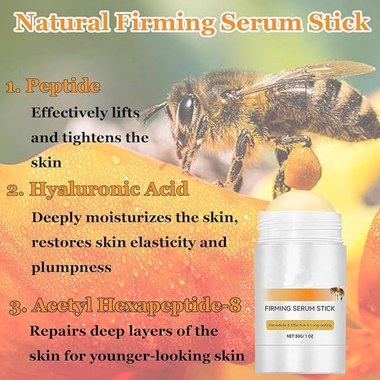 Bee Venom Firming Serum Stick - 30g Bee Venom Body Tightening Cream for Men & Women | Hydrating, Lifting & Restoring Skin Elasticity | Natural Formula for All Skin Types